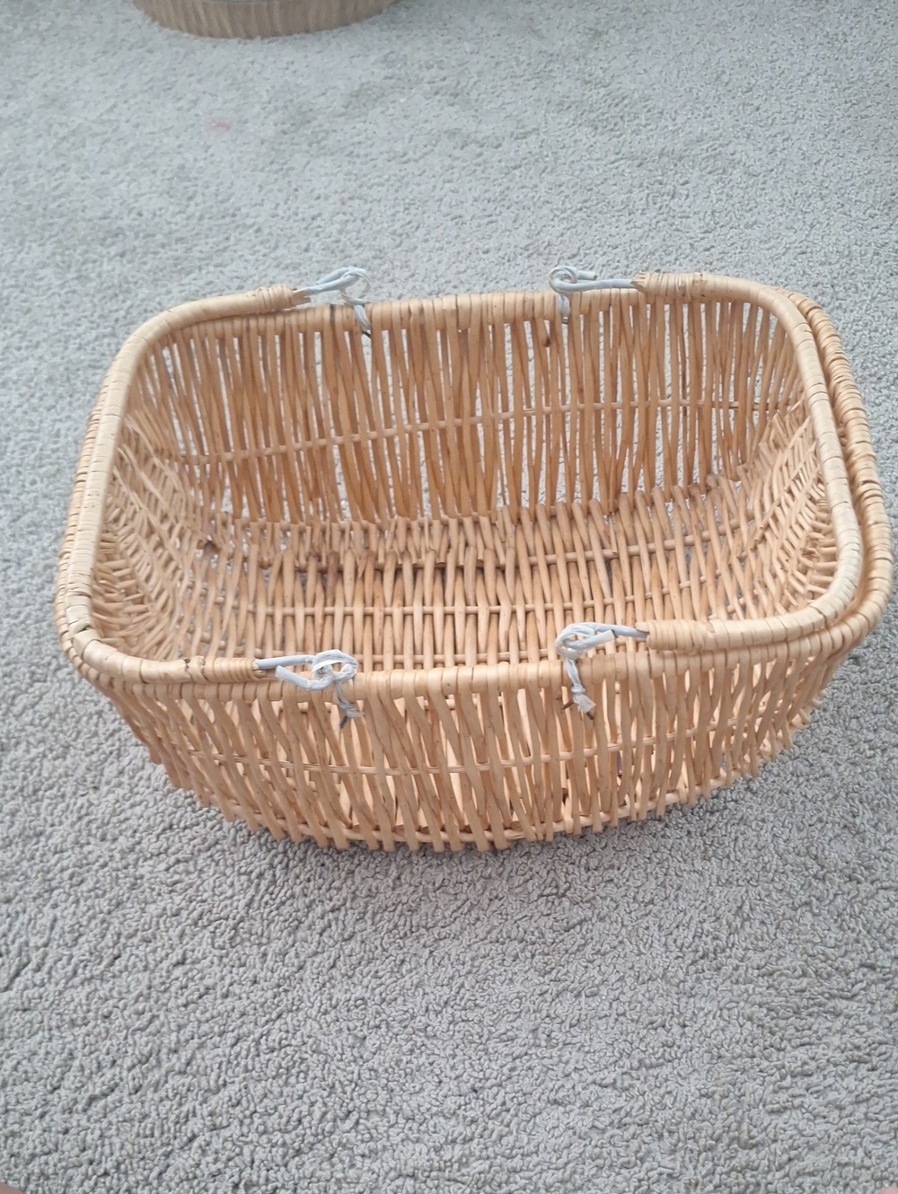 Woven Rattan Basket - Natural Tan